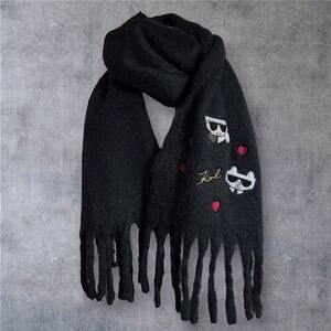 KARL LAGERFELD SCARF BLACK - NWT
